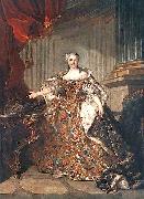 Louis Tocque Queen of France oil on canvas
